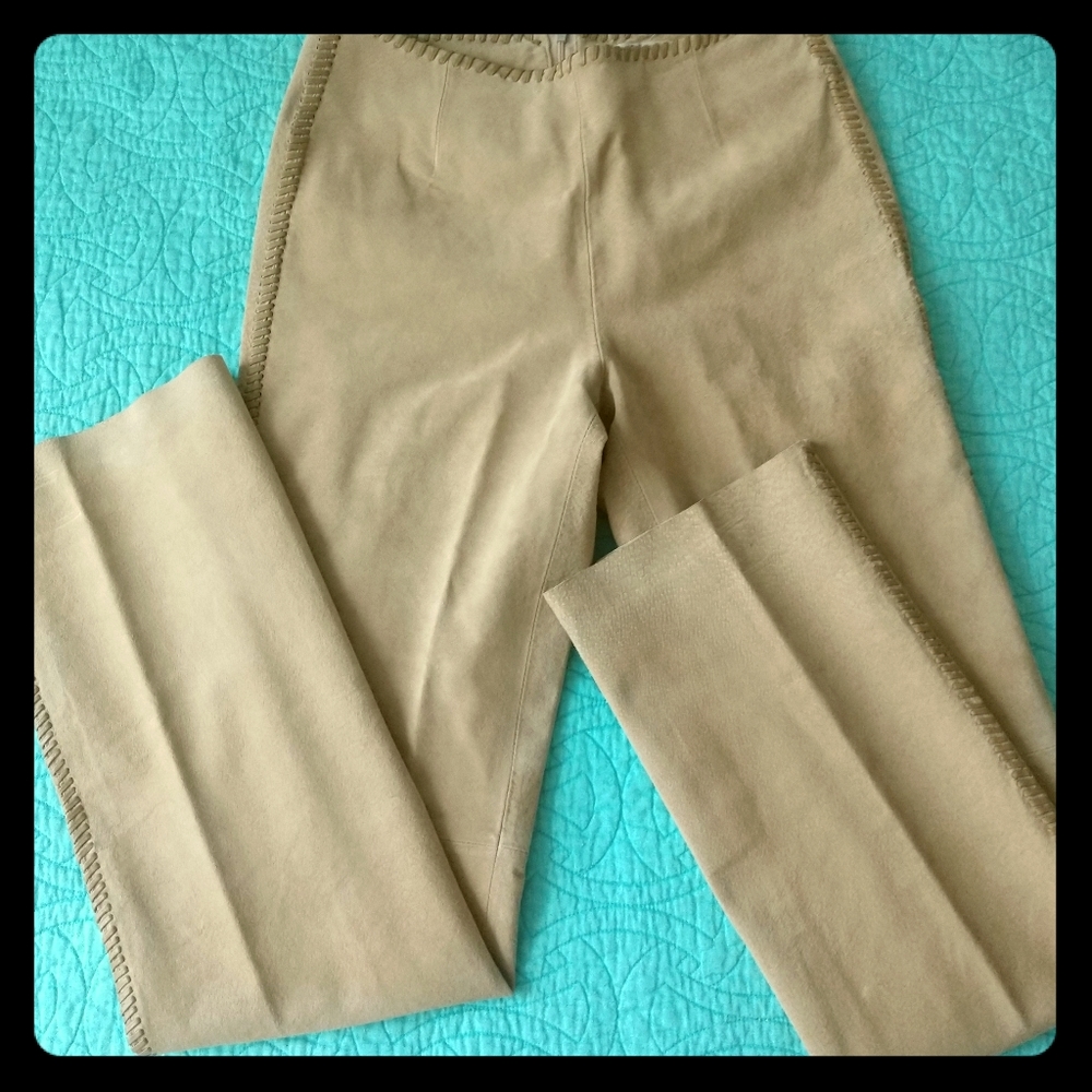 Hugo Buscati Leather/ Suede Pants size 4.